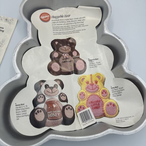 Vintage 1982 Wilton Cake Pan #502-3754 Huggable Teddy Bear Insert Instructions - Picture 5 of 9